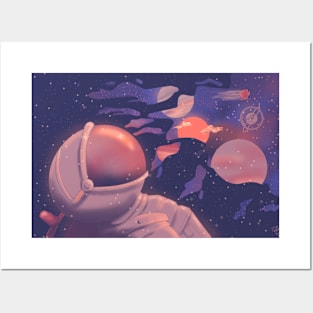 astronaut and space Posters and Art